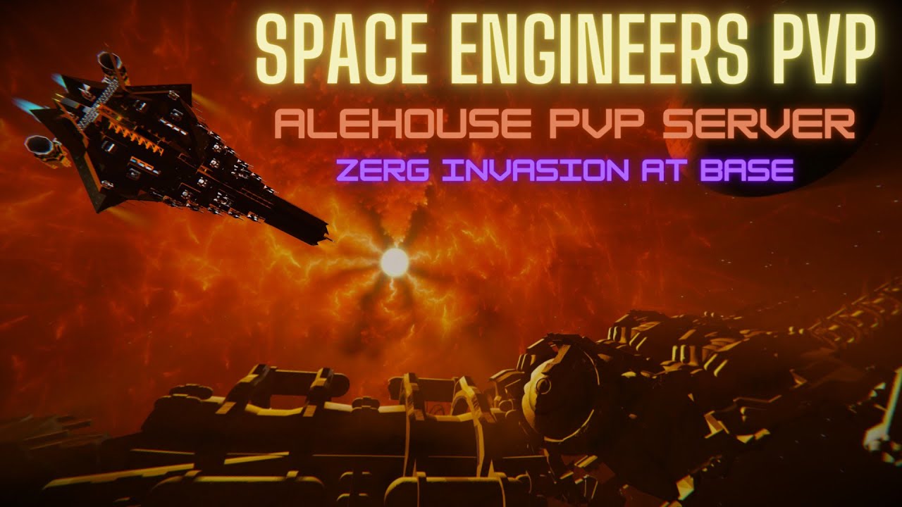 Space Engineers PVP - ZRG invasion at base - YouTube