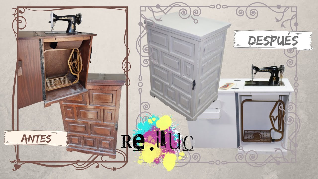 ¡Restaurando mueble castellano con máquina de coser Alfa!