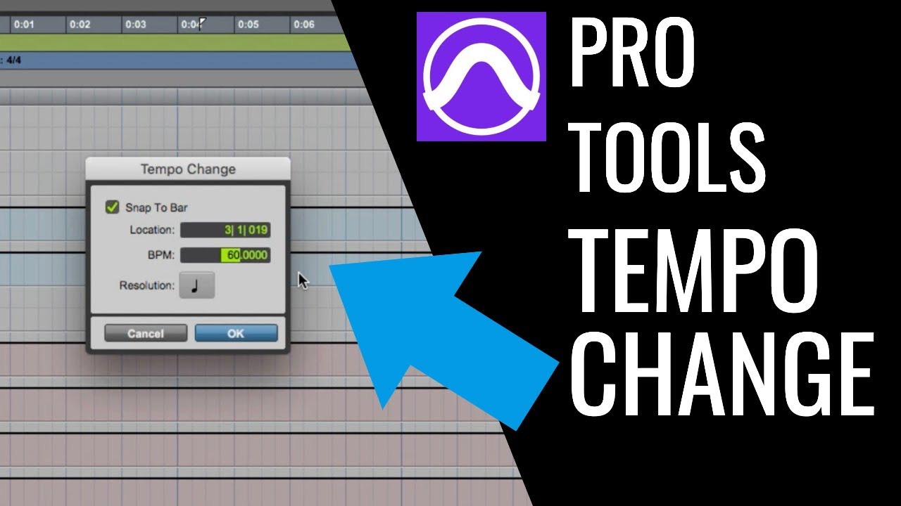 how to change bpm in pro tools