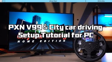 PXN V99 Gaming Steering Wheel & PC City Car Driving Setup Tutorial.#pxn #tutorial #citycardriving