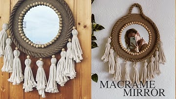 DIY handmade Boho mirror / Tutorial Macrame Mirror