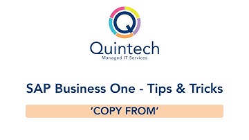 SAP Business One Copy From missing data