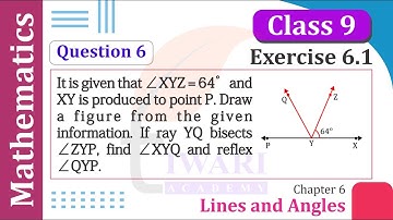 NCERT Solutions for Class 9 Maths Chapter 6 Exercise 6.1 Question 6 Lines and Angles in Hindi.