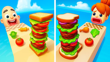 🥪 Sandwich Runner 🆚 Sandwich Run – Ultimate Food Dash Challenge | Max Level Gameplay Walkthrough TE2