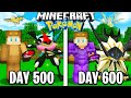 I Survived 600 Days in Minecraft Pokemon!