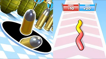 Attack Hole - Black Hole vs Gummy Worm Go || All Levels Gameplay ! (ios Android)
