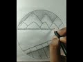 Circle scenery drawing sketch easy scenery drawing shorts
