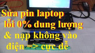 Cách phục hồi pin laptop||Sửa pin laptop lỗi nạp báo 0% || Repair laptop battery at home screenshot 4