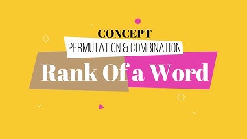 Video 4 : Rank of a word