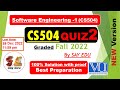 cs504 quiz 2 fall 2022 || software engineering -1|| @SAY EDU کہو پڑھو  ❤|| coupling, cohesion, oop