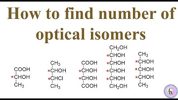 How to calculate number of optical isomers