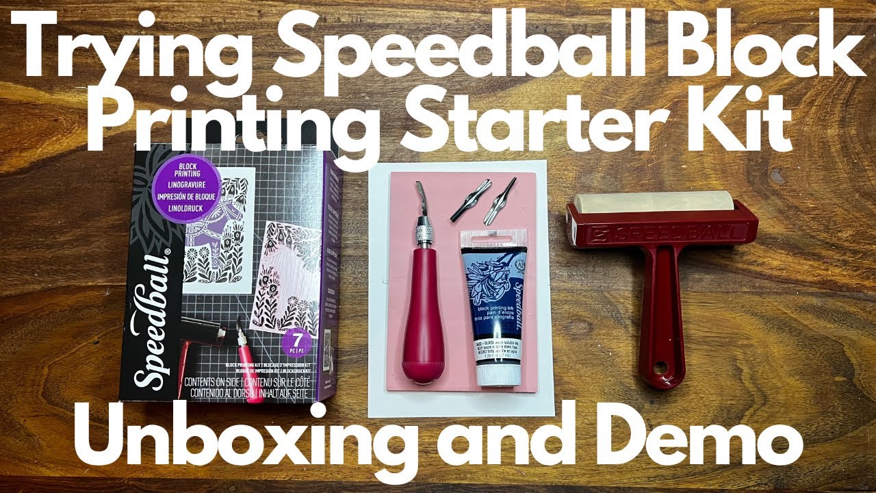 Beginner Trying Speedball Block Printing Starter Kit: Unboxing and Demo  from a Noob's Perspective 