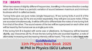 Beats and its uses Class 11 | 11th Class Physics New Book | Unit 7 waves &amp; vibrations | Topic 7.9