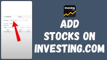 How to Add Stocks to Your Portfolio on Investing.Com (2024)