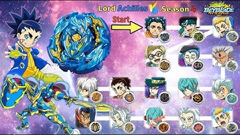 베이블레이드 버스트 진검 【 로드 아킬레스 VS ALL 시즌 4 GT 】 마라톤 배틀 Beyblade Burst GT ベイブレードバーストGT