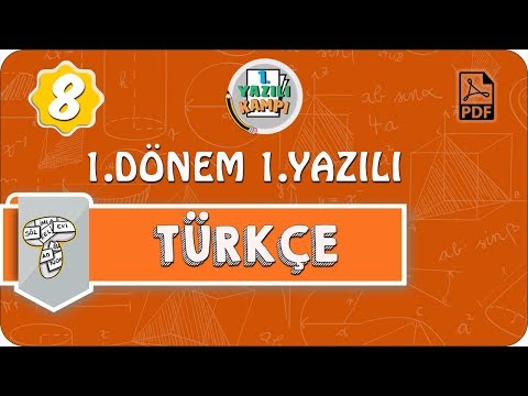 8.Sınıf Türkçe | 1. Dönem 1. Yazılıya Hazırlık