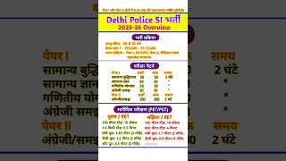Delhi Police Si Overview 2025 Delhi Police Si Syllabus Delhi Police Si Exam Pattern Pet Test