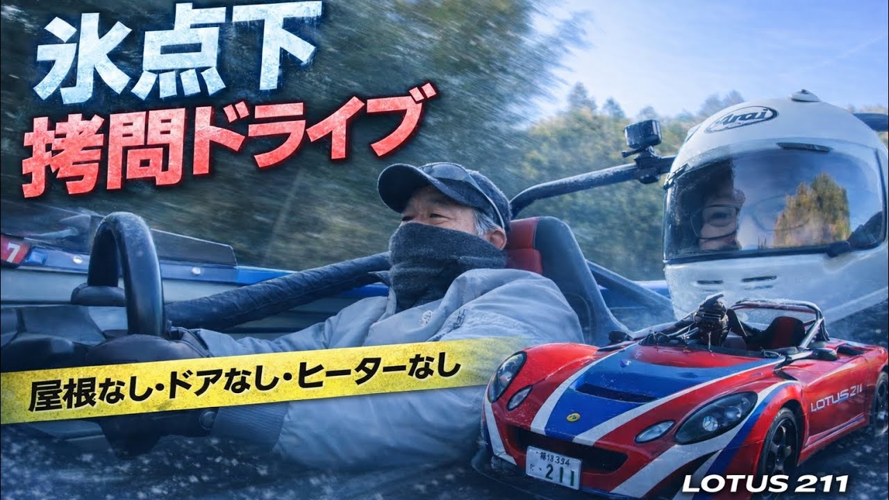 A sub-zero torture drive in a Lotus 211 with no roof, no doors