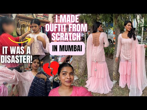 OUTFIT from Scratch in MUMBAI | Backless Dori Style Suit | *I cried* it was a DISASTER 🥺💔