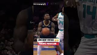 Download Lagu Zion soars through the air for the powerful two-hand poster slam‼️ MP3