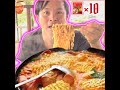 QBV / THỬ THÁCH ĂN 10 GÓI MỲ MUA SIÊU THỊ TIỆN LỢI - Eating show mukbang