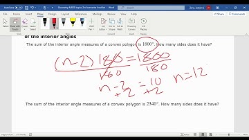 Finding the number of sides of a convex polygon given the sum of the measures of the interior angles