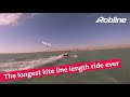 WORLD RECORD - The longest kite line ride ever