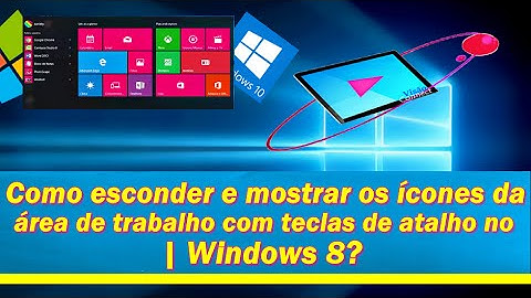 Como esconder e mostrar os ícones da área de trabalho com teclas de atalho no Windows 8?