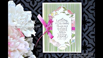 Quick and simple peekaboo card using Stampin Up products with Jenny Hall