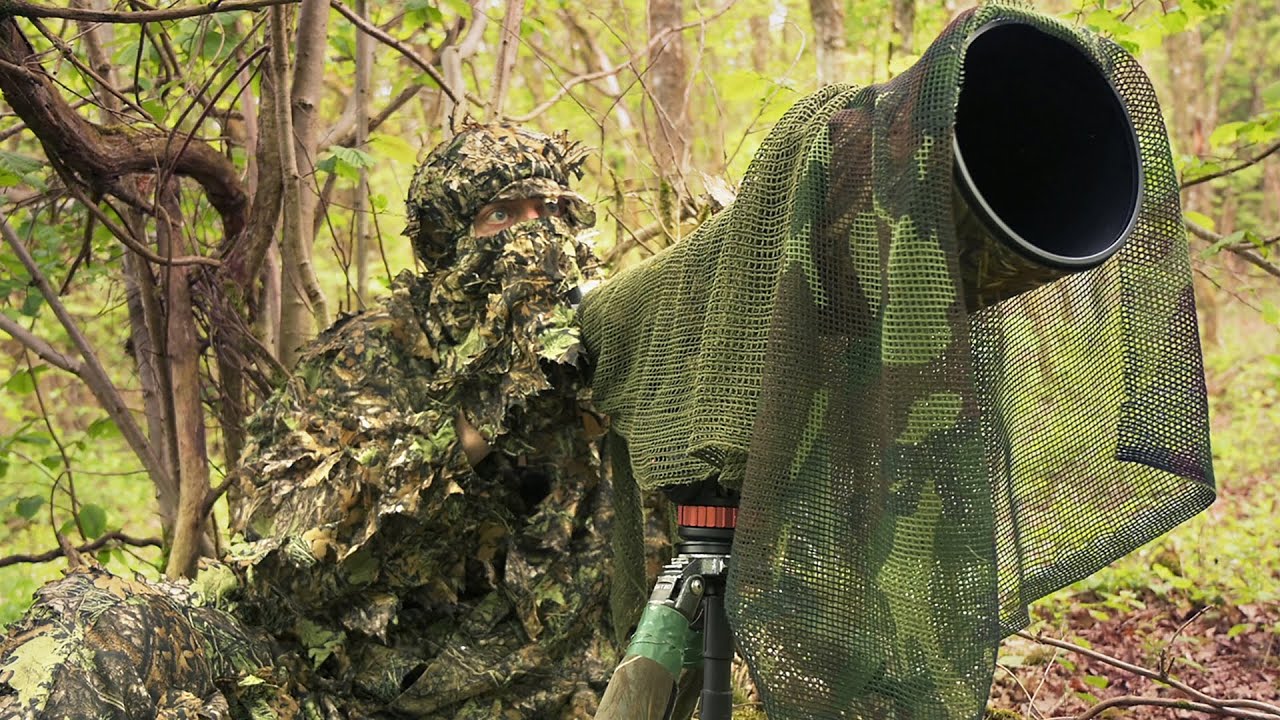 DoCred Ghillie Suit, 3D Camouflage Hunting Apparel 5 in 1 Ghillie Suit  Including Jacket, Pants, Hood,