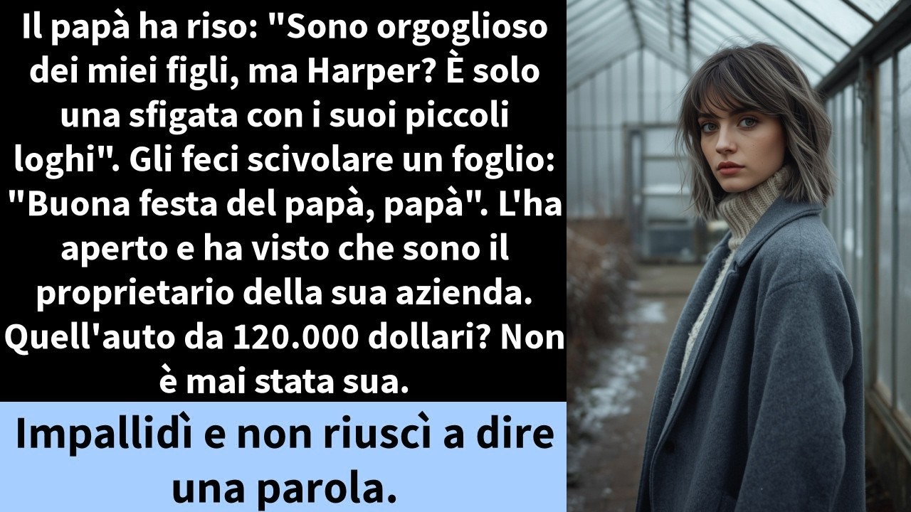 A cena da mio padre, ero sempre stata l'ombra silenziosa, la figlia che «disegnava solo lodi di panetterie». Nessuno sapeva che in silenzio avevo ricostruito il marchio Orion, comprato la quota di...