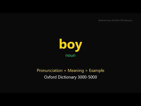 Boy Meaning | Boy Definition | Pronunciation & Examples | Noun