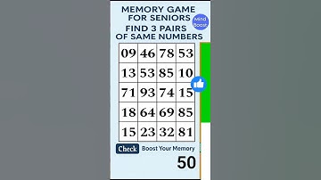 Memory Boost for Seniors: Can You Match the Numbers Before Time Runs Out! #braintraining