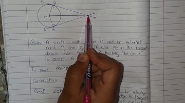 The lengths of the two Tangent segments to a circle drawn from an external point are equal