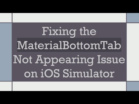 Fixing the MaterialBottomTab