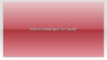 How to install apoc for neo4j?