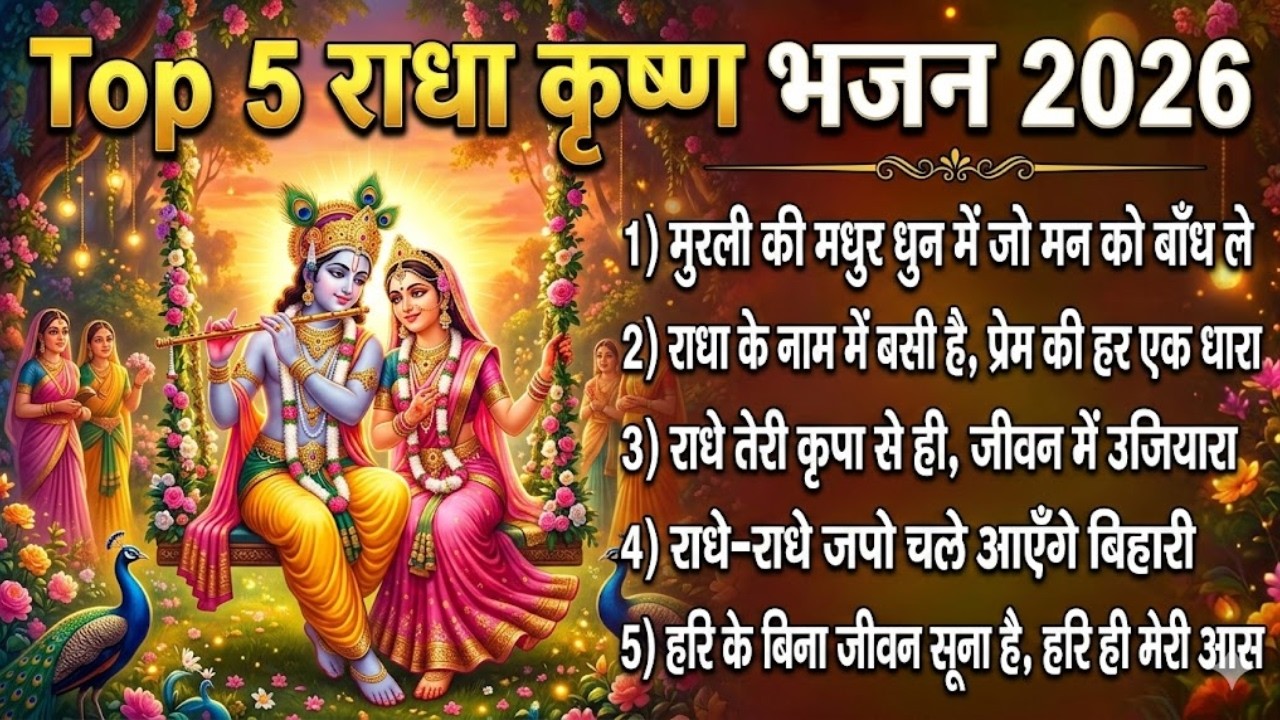 Top 5 राधा कृष्ण भजन 2026 | Top 5 Radha Krishna Bhajan 2026 | Nonstop Krishna Bhajan Jukebox