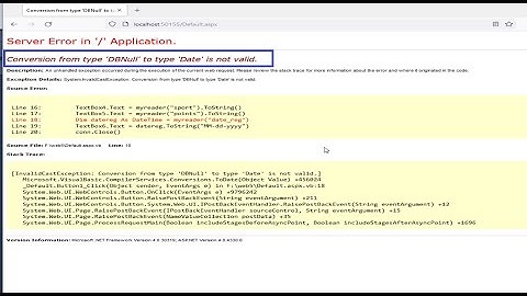 Solved error Conversion from type 