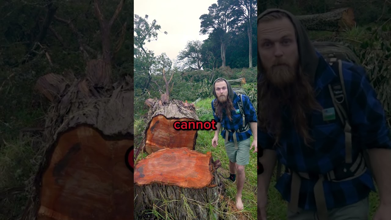 Beautiful forest destroyed.  Tree Massacre Auckland New  Zealand