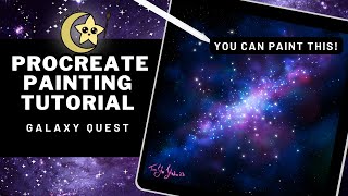 Painting a Galaxy on Procreate! Easy Painting Tutorial!