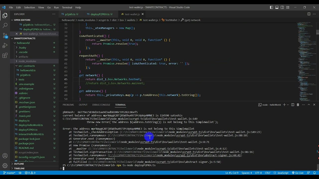 Criando e Interagindo com um Contrato P2PKH no sCrypt