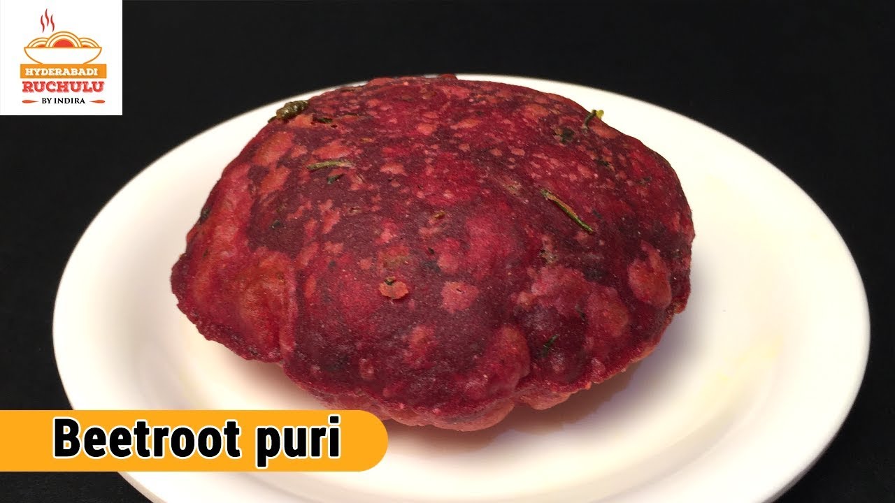 Beetroot Poori | Beetroot Puri |  Poori Recipe | Puri Recipe in Telugu By Hyderabadi Ruchulu