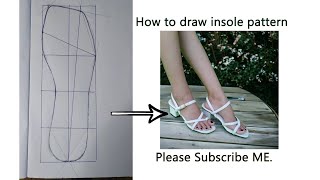 drawing sandals pattern/insole pattern.အလှစီးဖိနပ် pattern ဆွဲနည်း