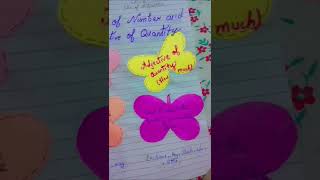adjective of number and quantity flowchart butterfly 🦋✨ theme #anjaliartandcraftideas