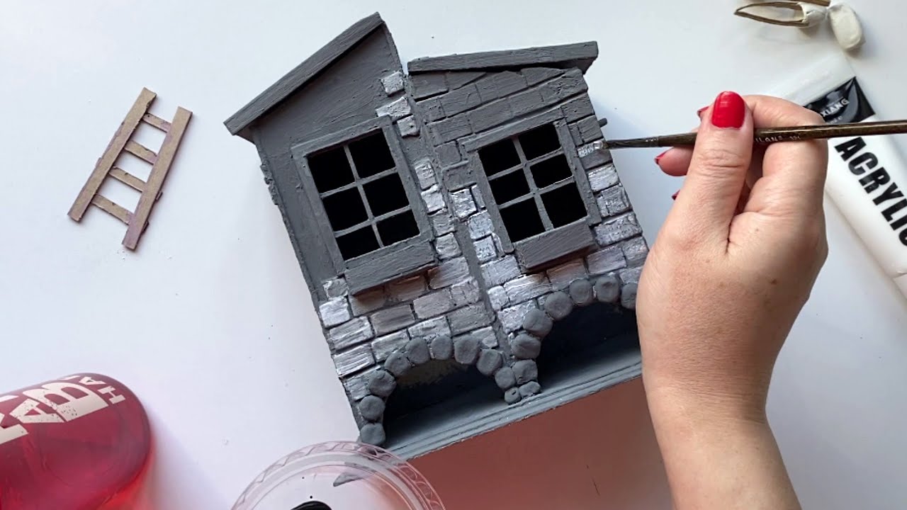 DIY Beautiful miniature cardboard house  👉 for tea bags