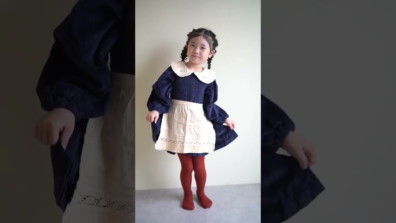 BONJOUR DIARY]【LAST1！！】TUNIQUE WITH REMOVABLE APRON | Navy
