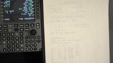 27.1 MCDU Take Off Data Set Up