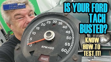 Tachometer Not Working