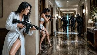 Action Movie | Terrorists Open Fire—Bathrobe-Clad Female Soldier Strikes Back! screenshot 2