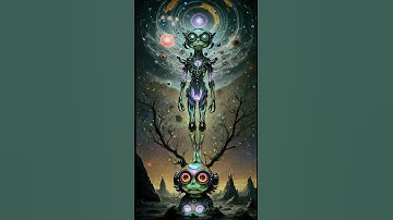 enlightened being  | cosmic alien | ai art | artwork | trippy visuals | psychedelic | #shorts